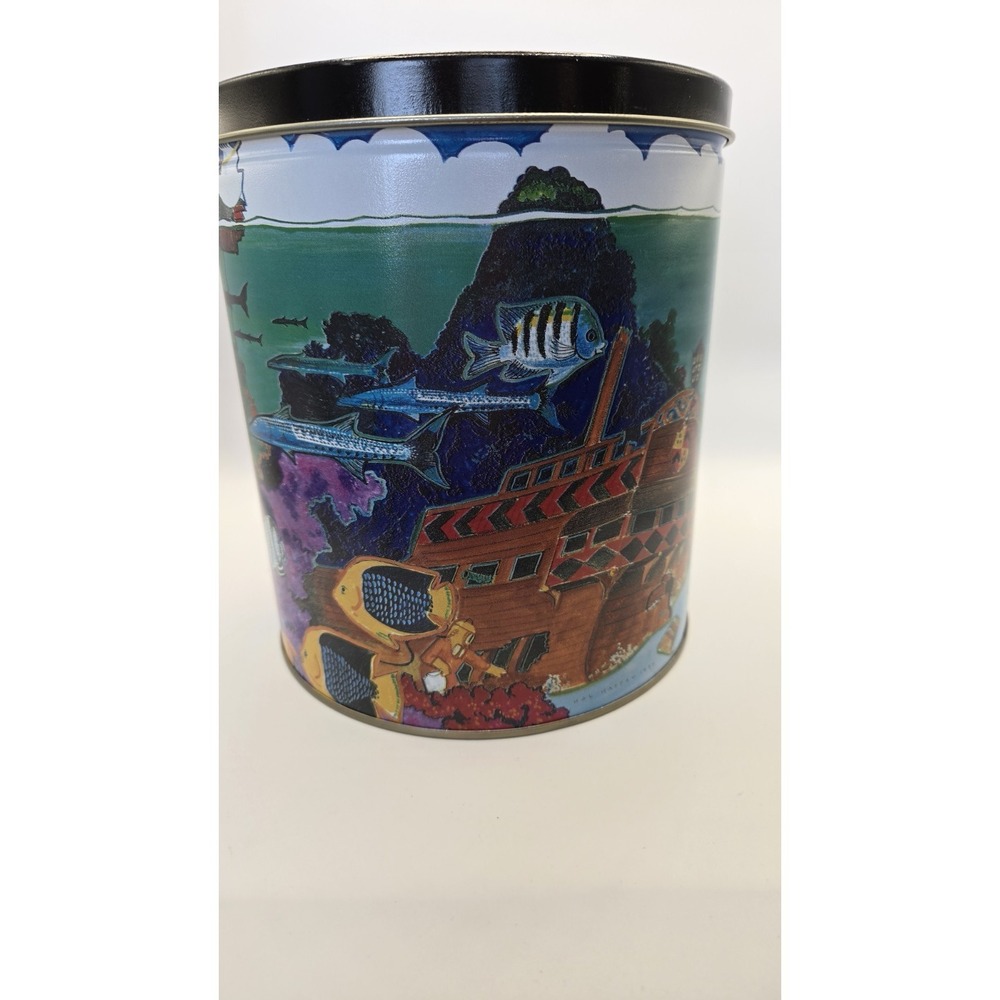 Vintage Under The Sea Popcorn Tin Trail's End Nautical Ocean Beach Decor Can - Picture 3 of 11